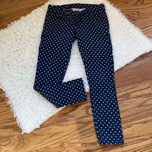 J Crew Toothpick Classic Polka Dot Skinny Ankle Fit Jeans Size 26